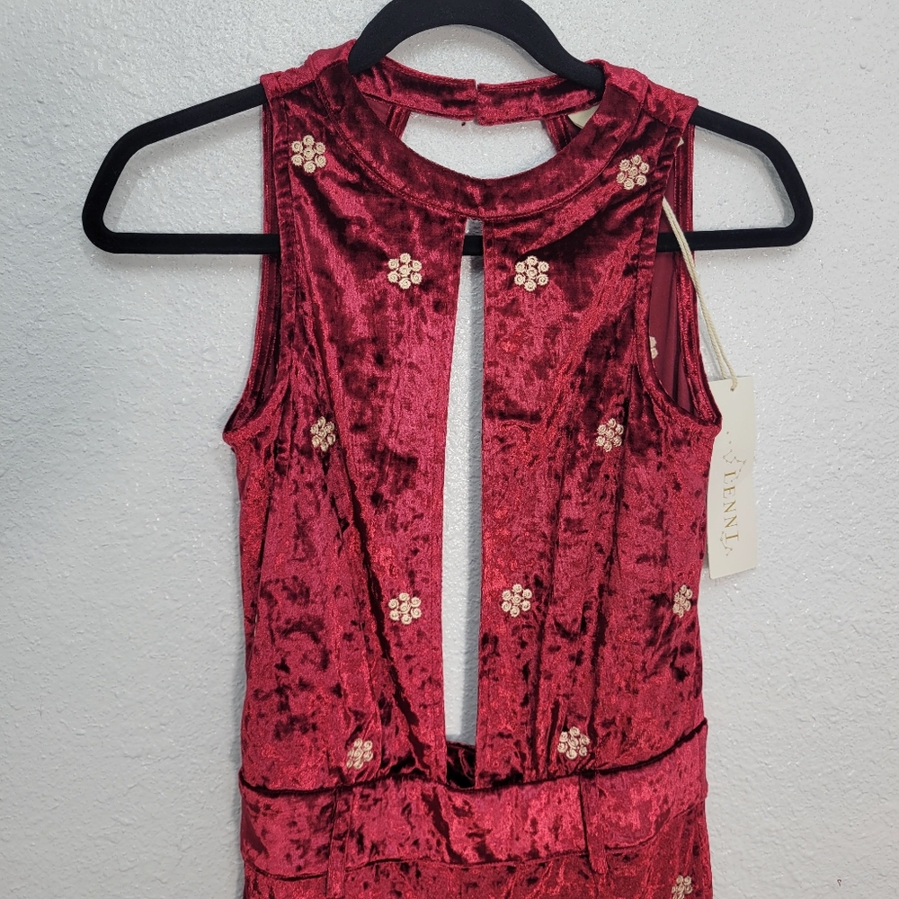 Lenni The Label Free People Chromatic Jumpsuit Wine Size S NWT Festival - Picture 7 of 13